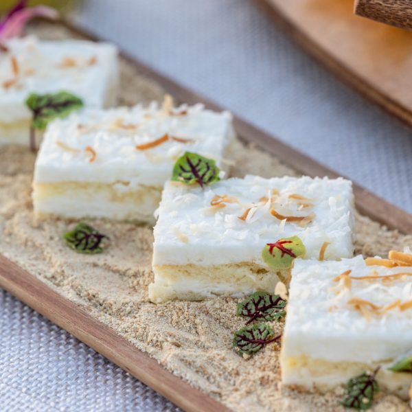 a piece of bread on a wooden table