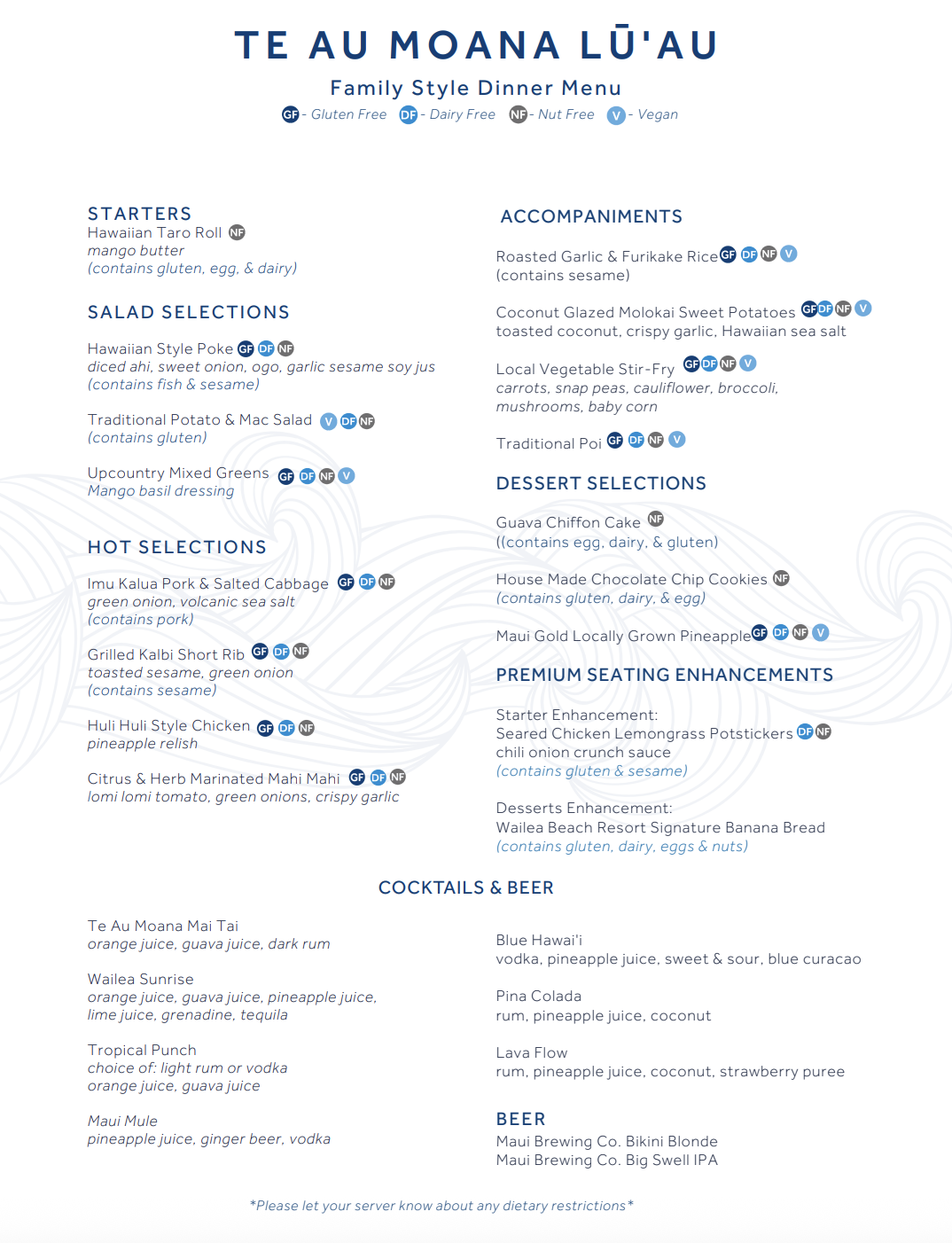 menu, click to read